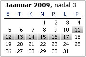 Jaanuar 2009, nädal 3