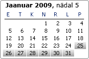 Jaanuar 2009, nädal 5