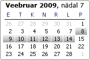 Veebruar 2009, nädal 7