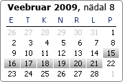 Veebruar 2009, nädal 8