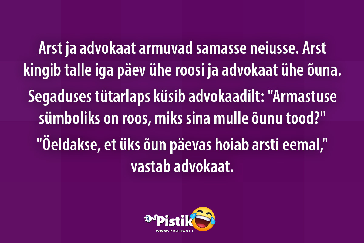 Arst ja advokaat armuvad samasse neiusse. Arst kingib t ...