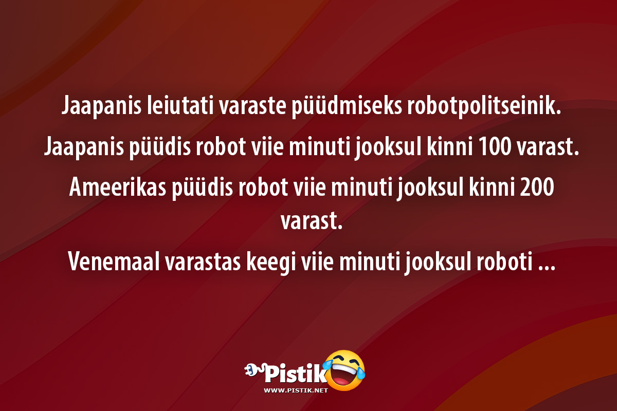 Jaapanis leiutati varaste püüdmiseks robotpolitseinik. ...