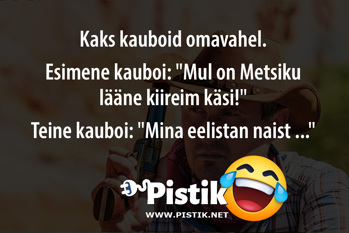 Kaks kauboid omavahel.Esimene kauboi: Mul on Met ...