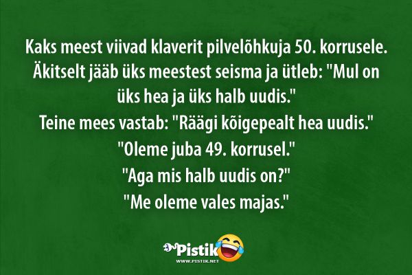 Kaks meest viivad klaverit pilvelõhkuja 50. korrusele. ... Kaks meest viivad klaverit pilvelõhkuja 50. korrusele. ...