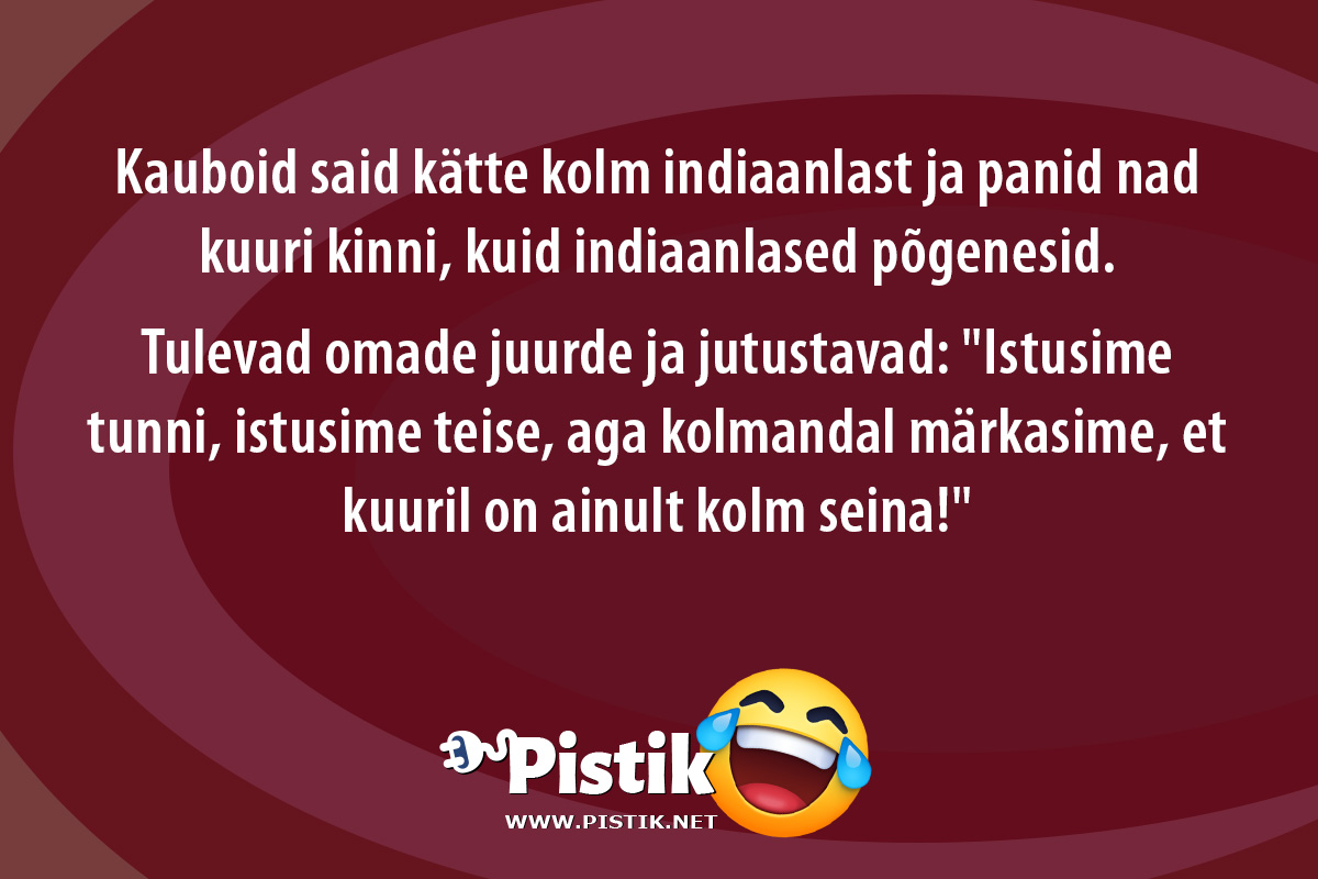 Kauboid said kätte kolm indiaanlast ja panid nad kuuri ...