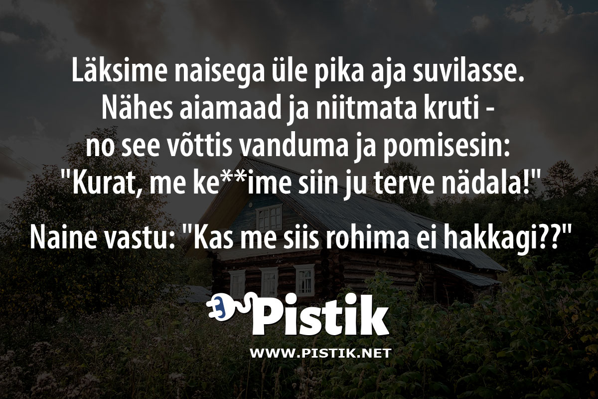 Läksime naisega üle pika aja suvilasse. Nähes aiamaad j ...