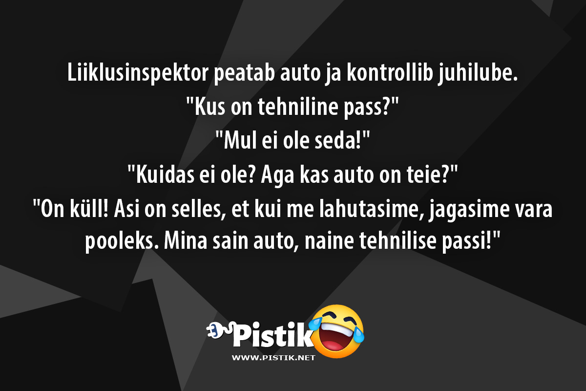 Liiklusinspektor peatab auto ja kontrollib juhilube. ...