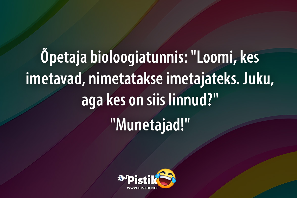 Õpetaja bioloogiatunnis: Loomi, kes imetavad, nimetata ...