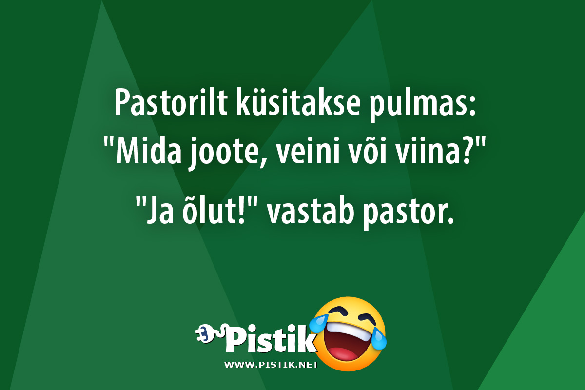 Pastorilt küsitakse pulmas: Mida joote, veini või viin ...