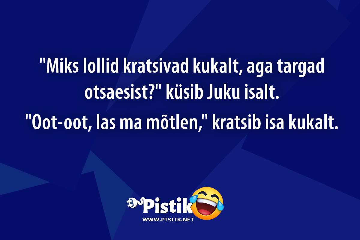  Miks lollid kratsivad kukalt, aga targad otsaesist? k ...