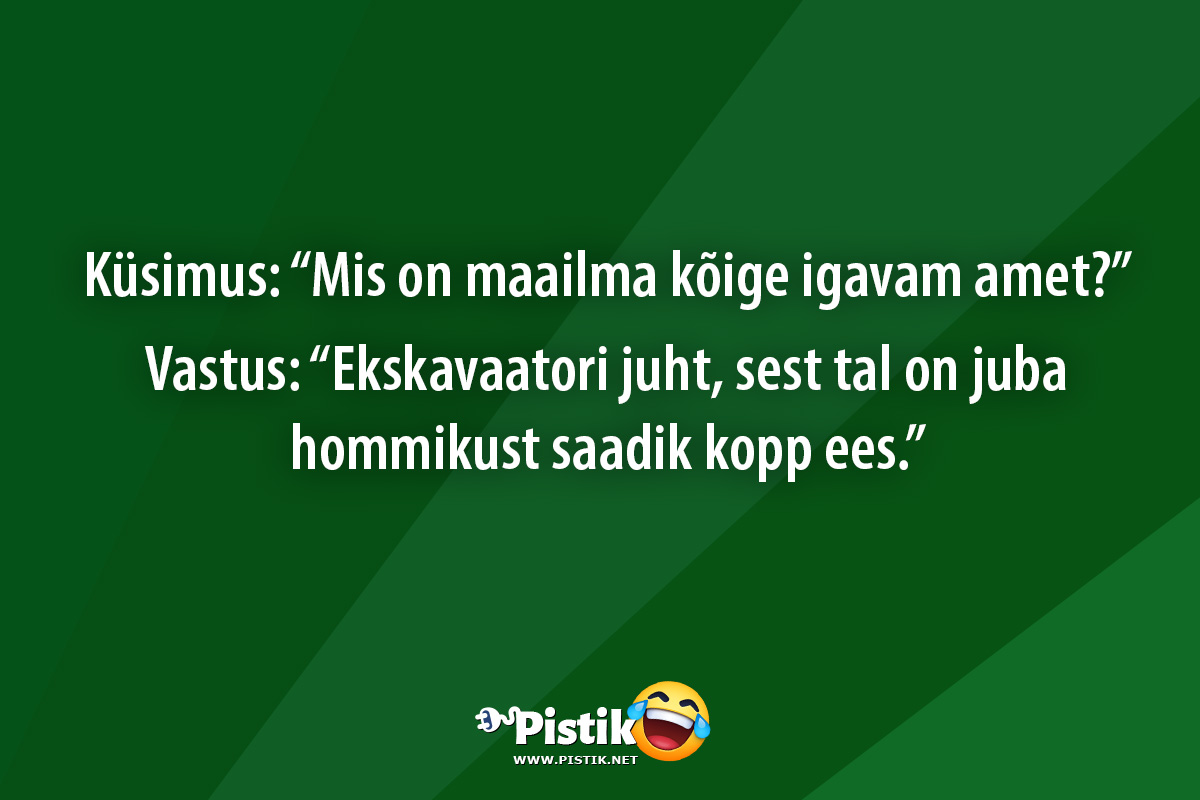 Küsimus: Mis on maailma kõige igavam amet? Vastu ...