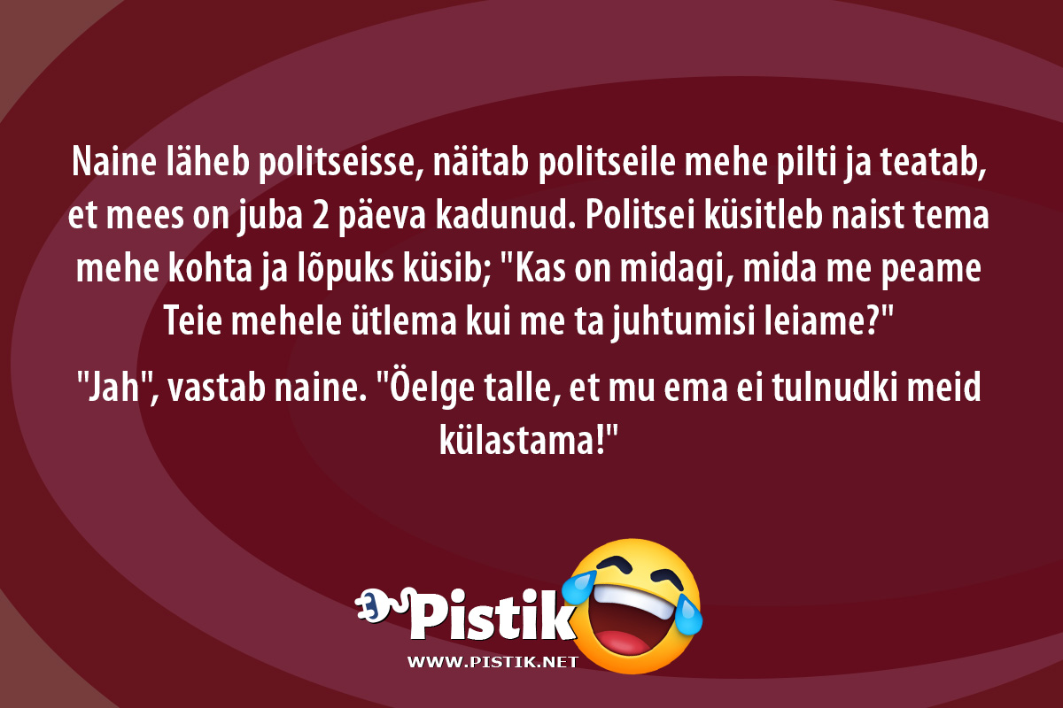 Naine läheb politseisse, näitab politseile mehe pilti j ...