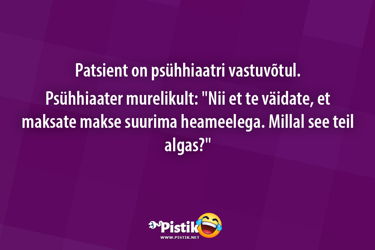 Patsient on psühhiaatri vastuvõtul.Psühhiaater mu ...