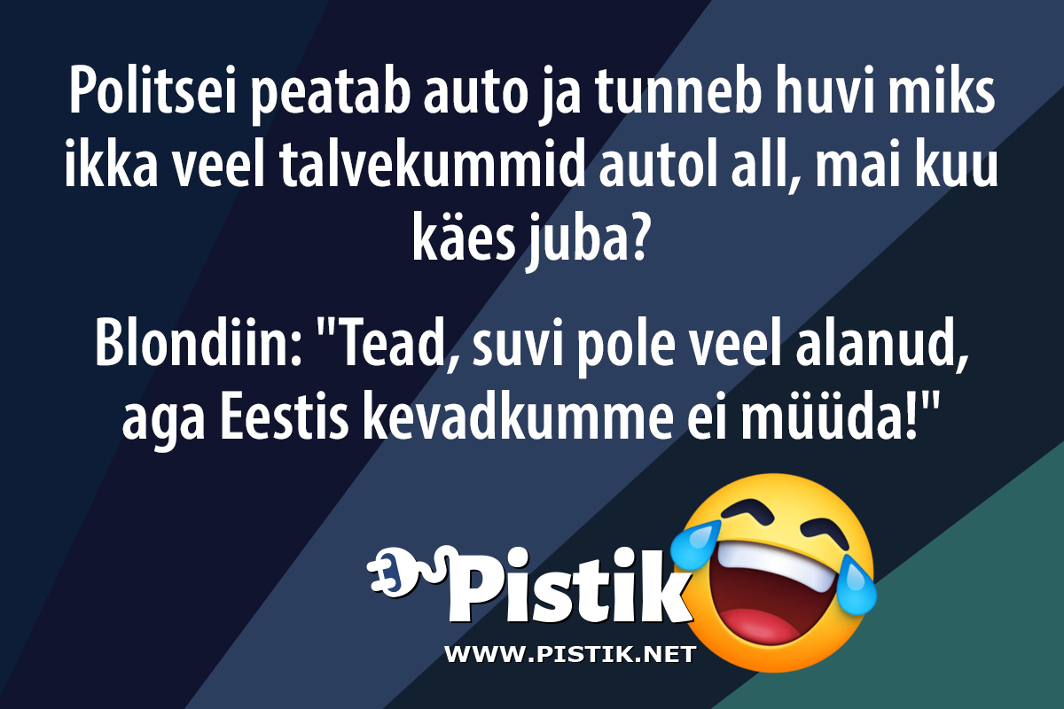 Politsei peatab auto ja tunneb huvi miks ikka veel talv ...