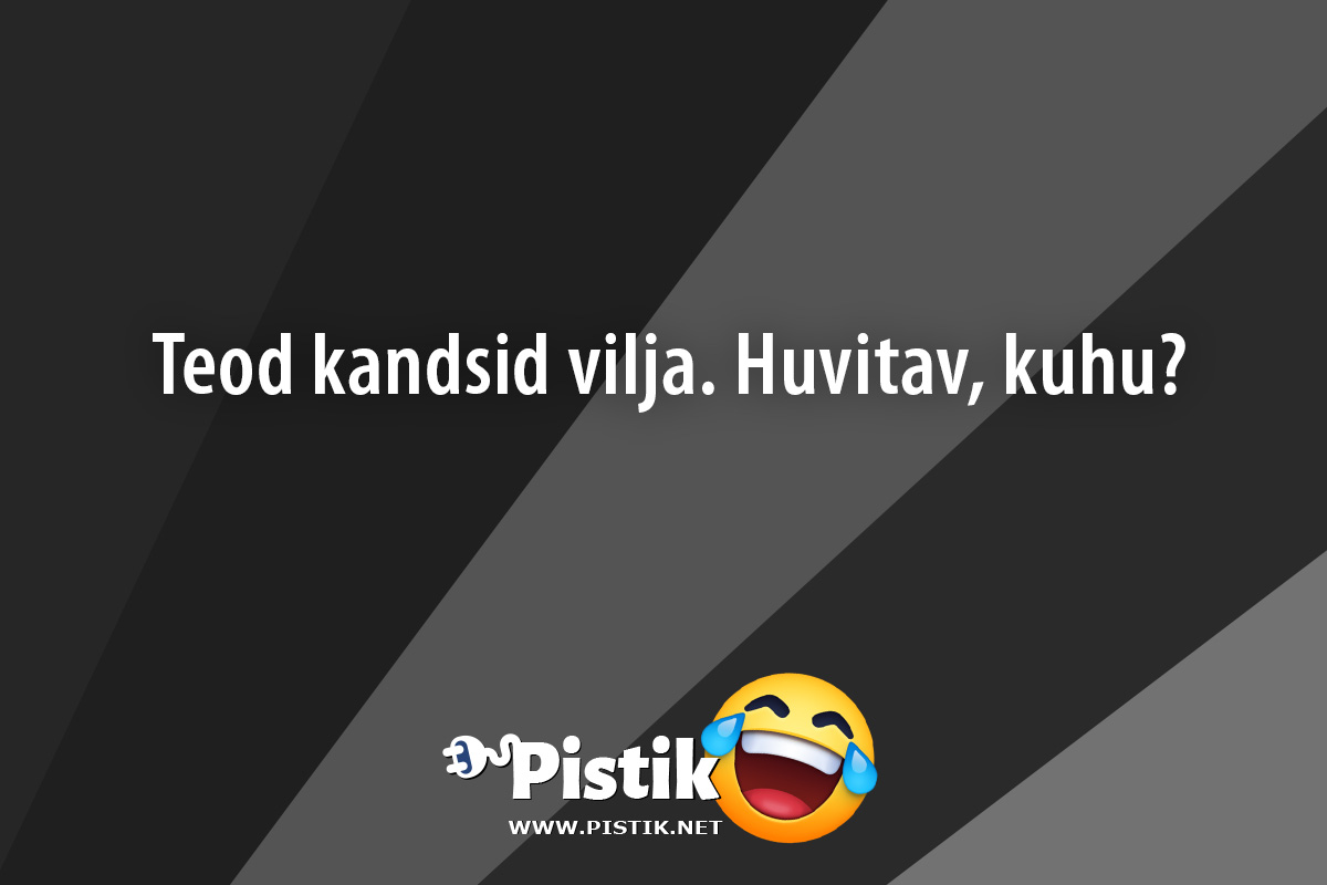 Teod kandsid vilja. Huvitav, kuhu? ...