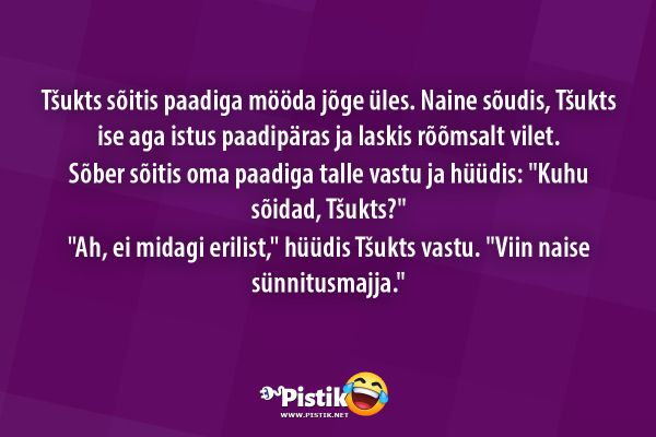 Tšukts sõitis paadiga mööda jõge üles. Naine sõudis, Tš ...