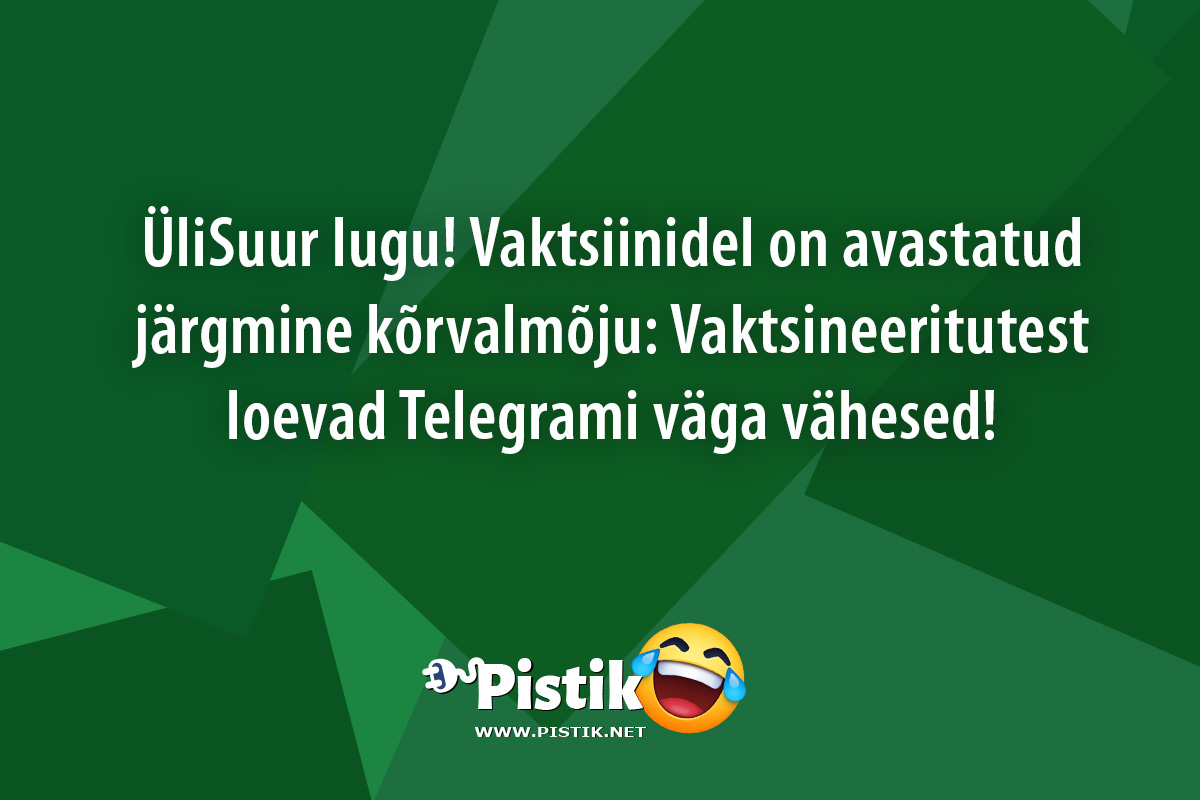 ÜliSuur lugu! Vaktsiinidel on avastatud järgmine kõrval ...