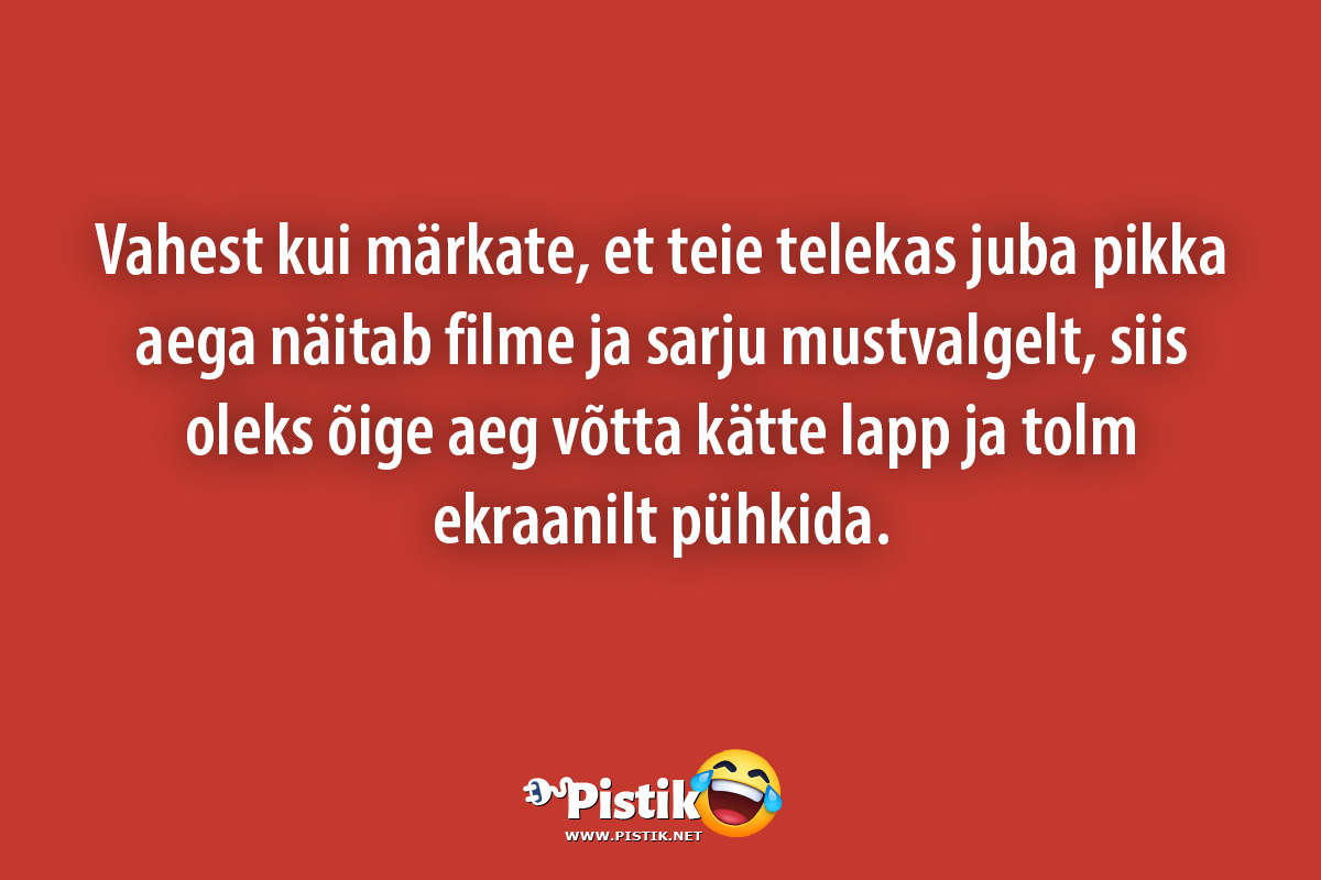 Vahest kui märkate, et teie telekas juba pikka aega näi ...