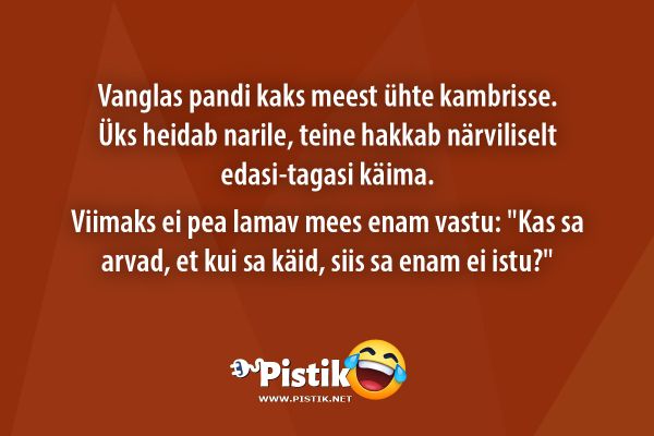 Vanglas pandi kaks meest ühte kambrisse. Üks heidab nar ...