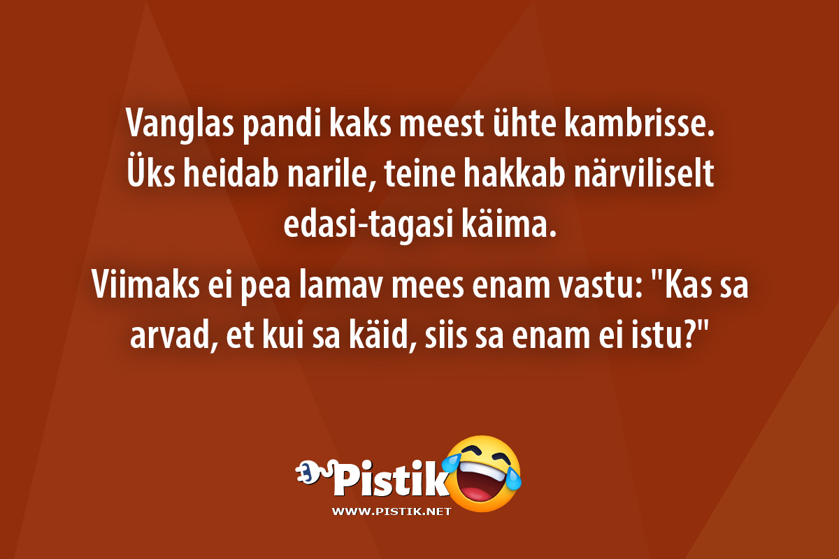 Vanglas pandi kaks meest ühte kambrisse. Üks heidab nar ...