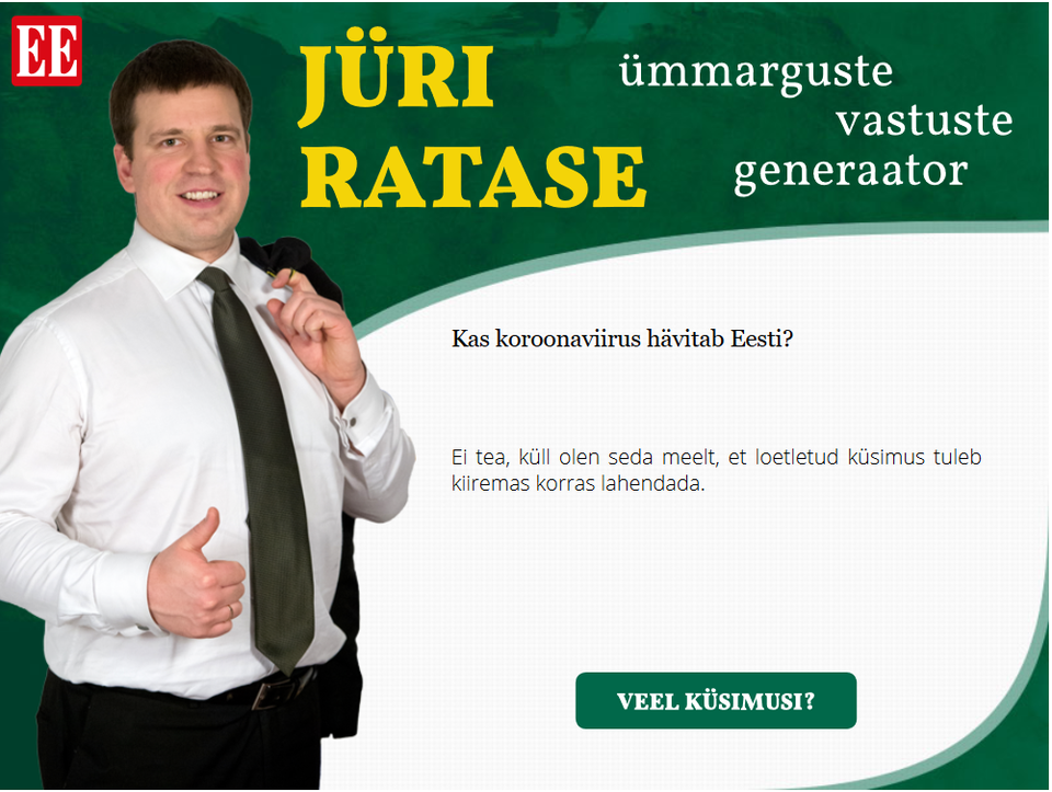 Jüri Ratase ümmargused vastused koroonaviiruse kohta