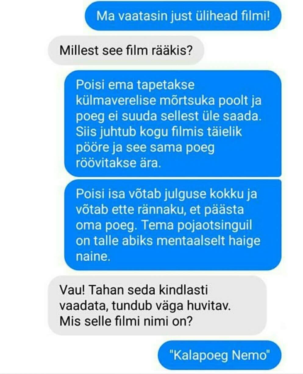 Kalapoeg Nemo polegi lastefilm?