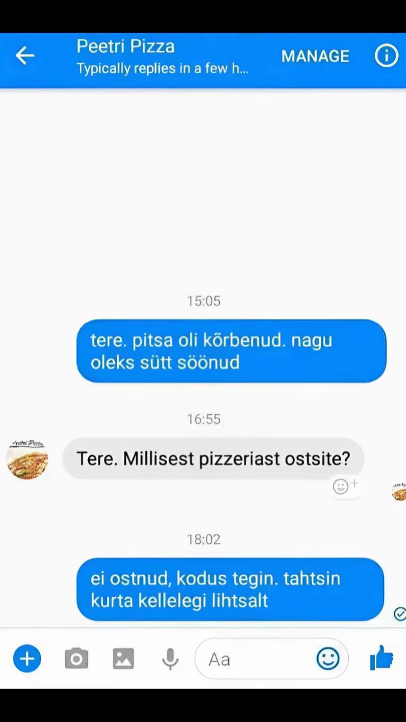 Peetri Pizza ja kõrbenud pizza Peetri Pizza ja kõrbenud pizza