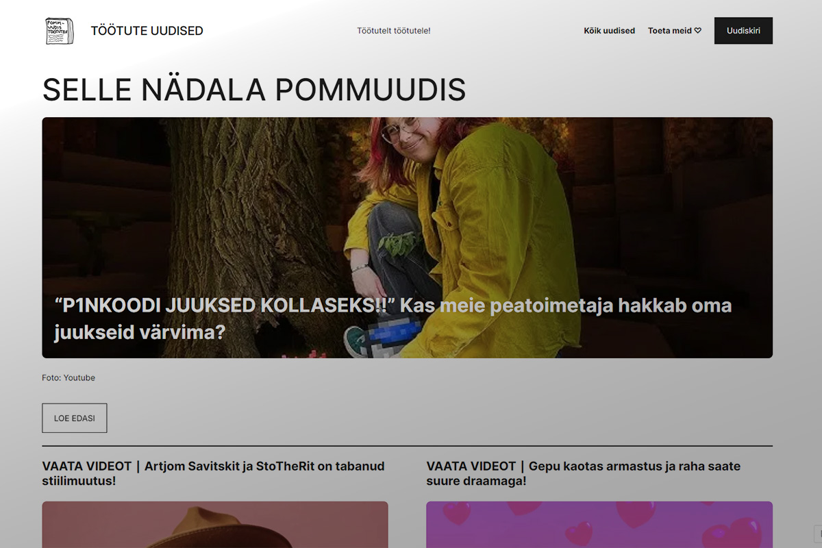 Startis uus uudisteportaal 