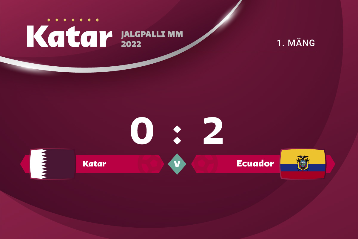 Avamängu Kataris võitis Ecuador 2 : 0