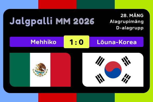 Mehhiko kindlustas koha sõelmängudes, Lõuna-Korea alistati napilt