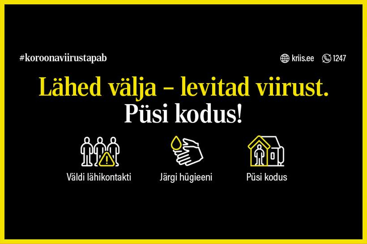 Riik käivitas koroonaviiruse edasise leviku takistamiseks vastutustundlikkusele suunava sotsiaalkampaania