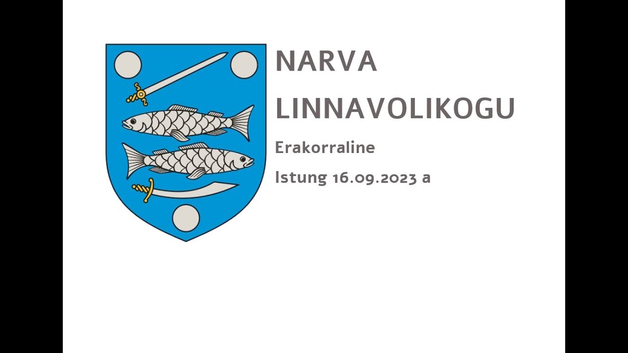 Narva Linnavolikogu erakorraline istung 16. september 2023