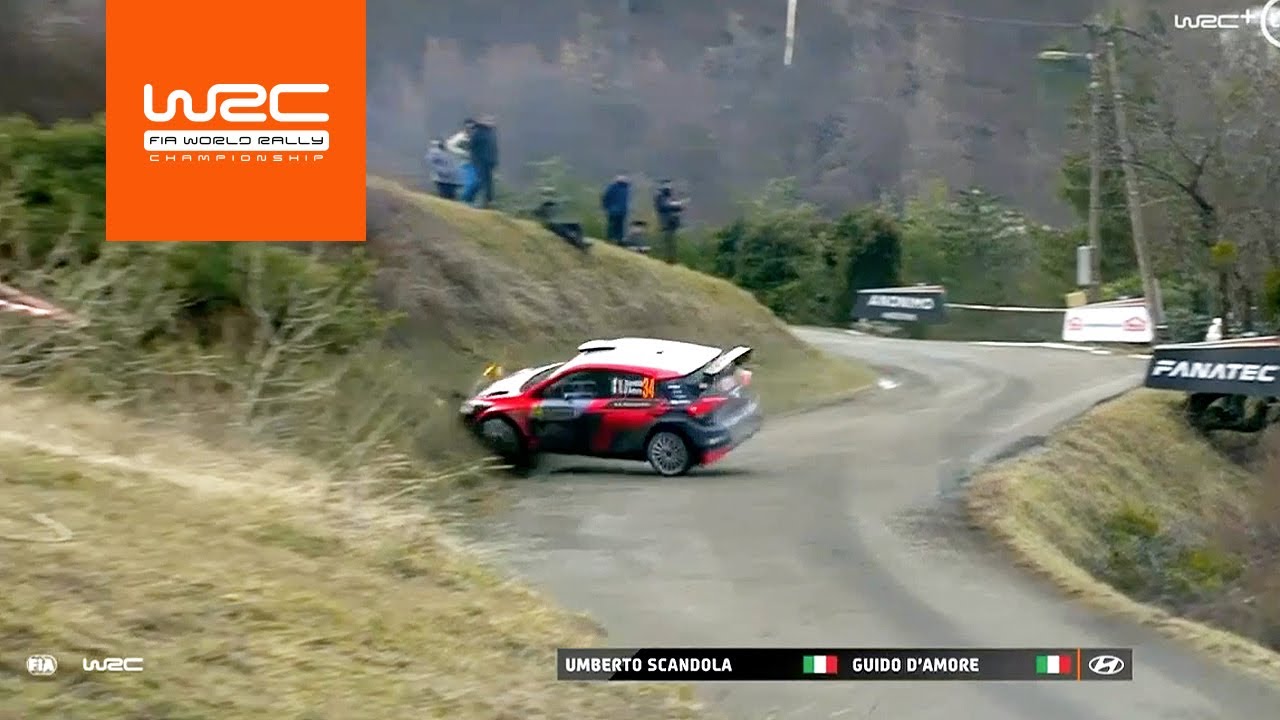 Umberto Scandola avarii Monte Carlo ralli SS3 kiiruskatsel, WRC