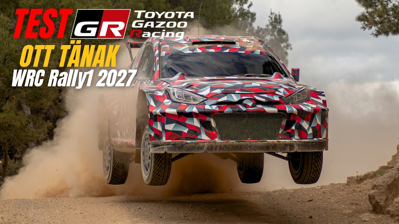 Tänak testimas uut Toyota GR Rally1 WRC 2027 masinat
