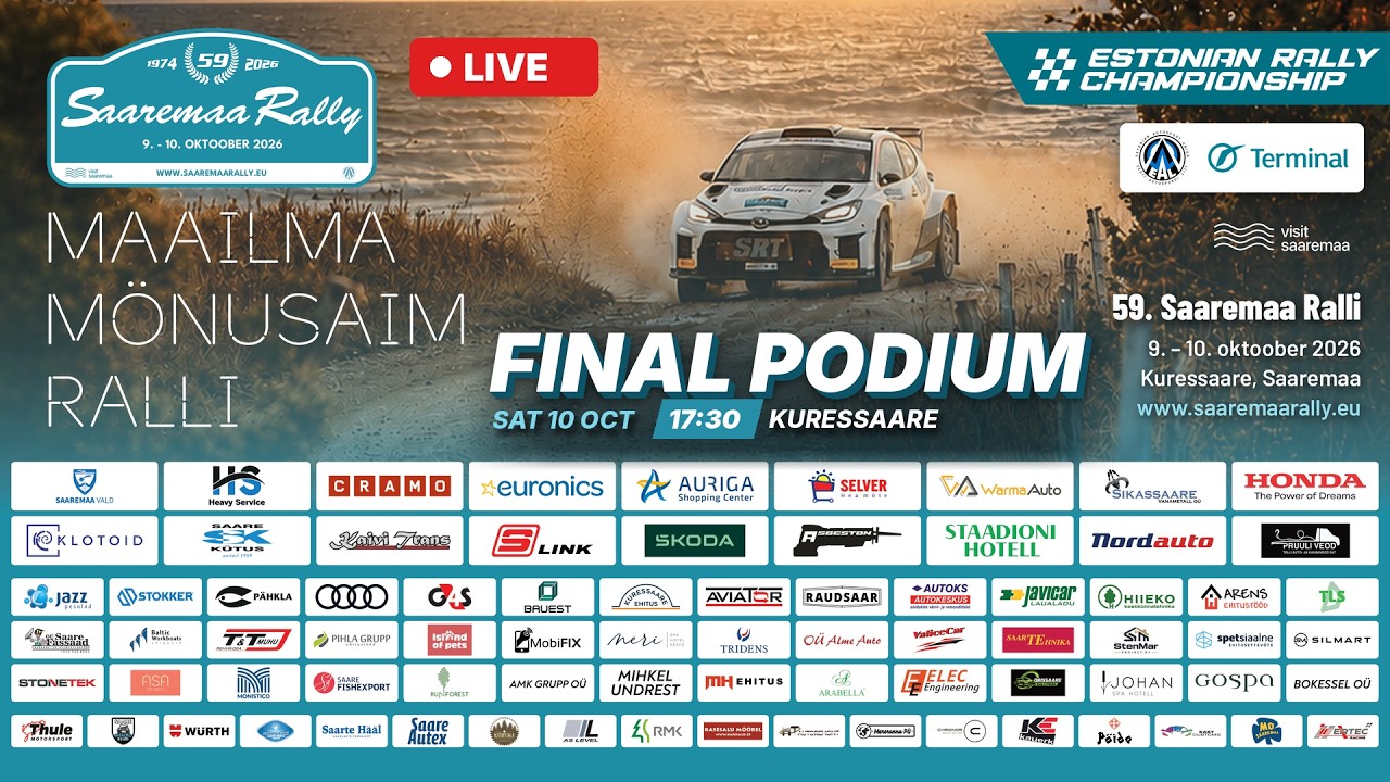 Saaremaa Rally 2026 finišipoodium