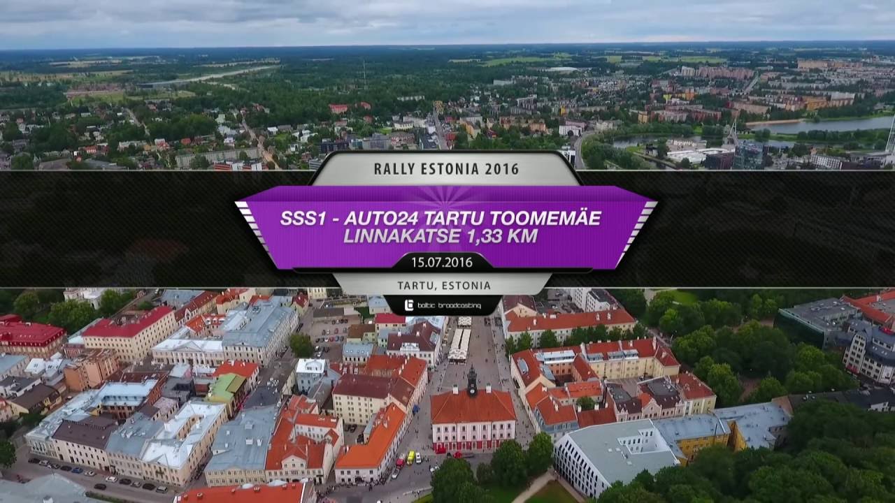 auto24 Rally Estonia 2016 - 1. päev, SS1, Tartu linnakatse ülekanne