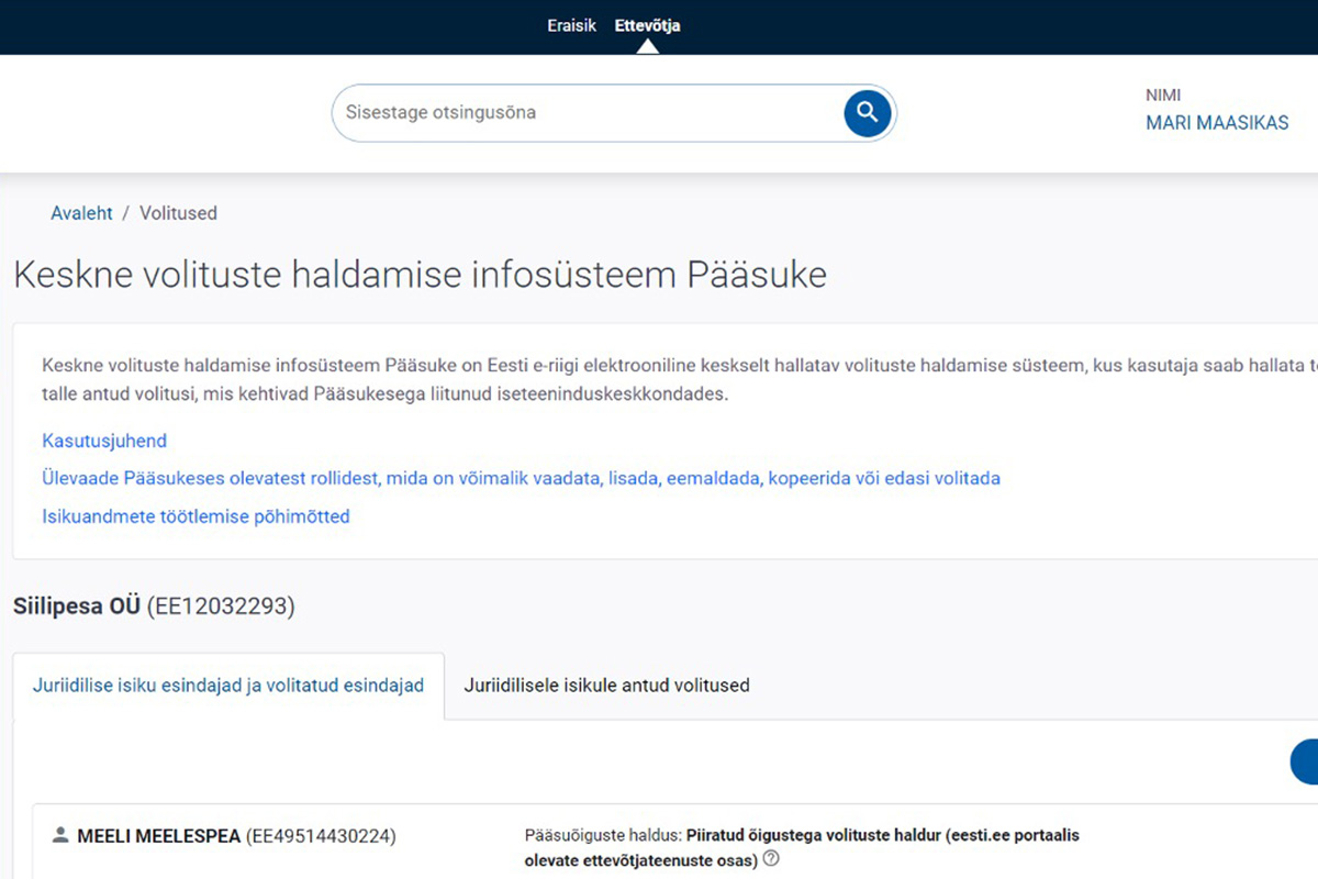 Eesti.ee täienes uue volituste haldamise võimalusega
