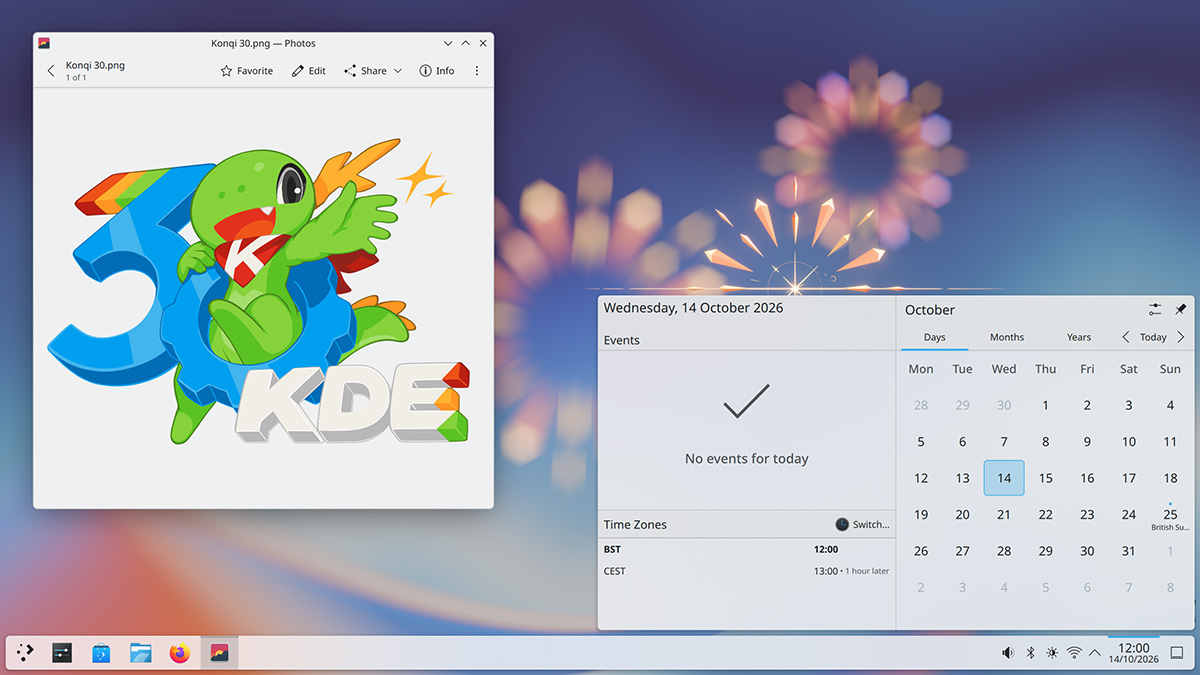 KDE Plasma 6.8.0 töölaud