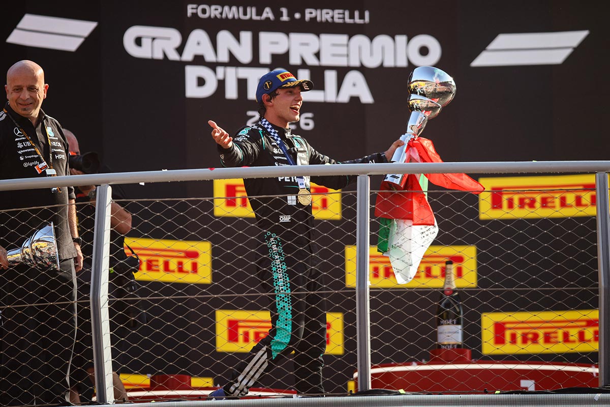 Antonelli võitis 19. stardikohalt Itaalia GP ja edestas Russellit Antonelli võitis 19. stardikohalt Itaalia GP ja edestas Russellit