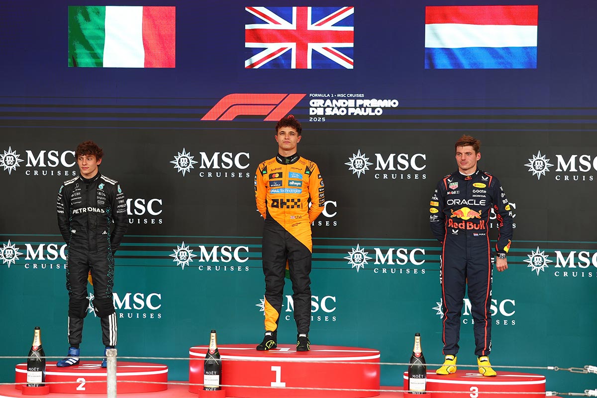 Norris võidutses põnevaks kujunenud Brasiilia GP-l, Antonelli jättis Verstappeni kolmandaks Norris võidutses põnevaks kujunenud Brasiilia GP-l, Antonelli jättis Verstappeni kolmandaks