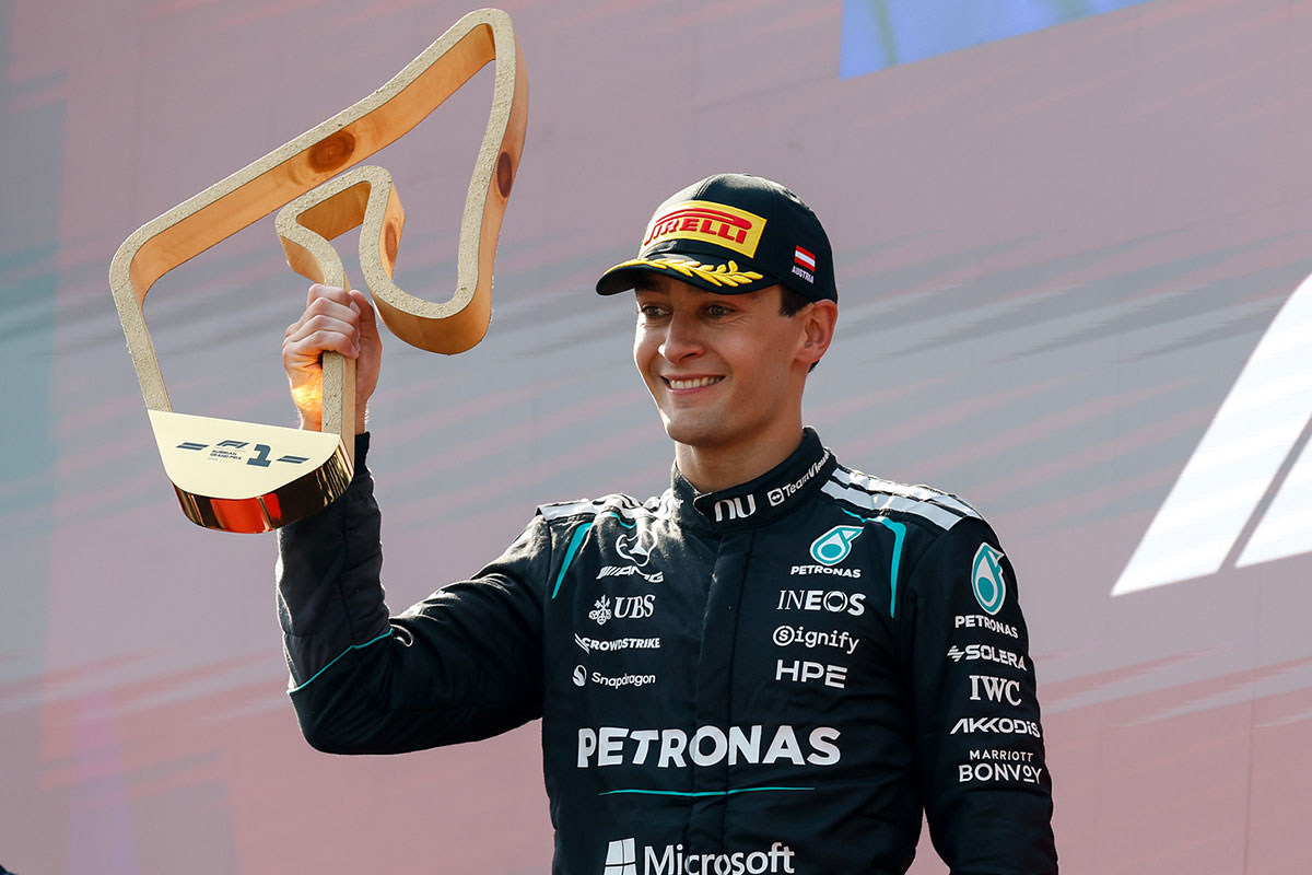 Russell võitis põneva Austria GP, Verstappen ja Antonelli lõpetasid napilt tema järel