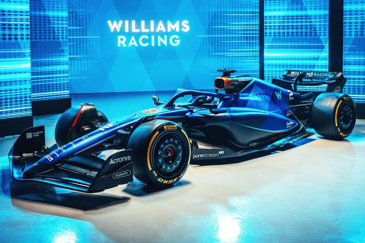 Williams vormel-1 tiim näitas oma 2023. aasta autot värvilahendust