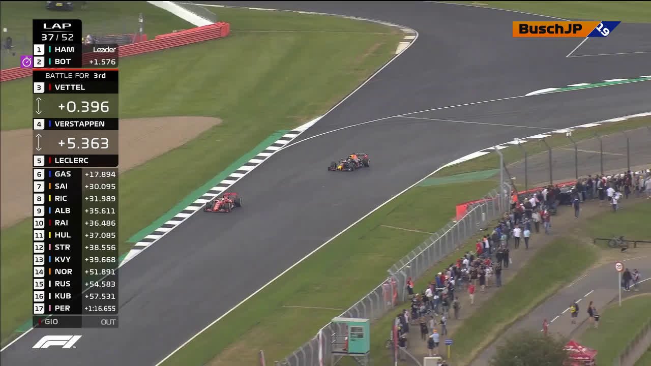 Vaata kuidas Vettel sõidab Verstappenile tagant sisse